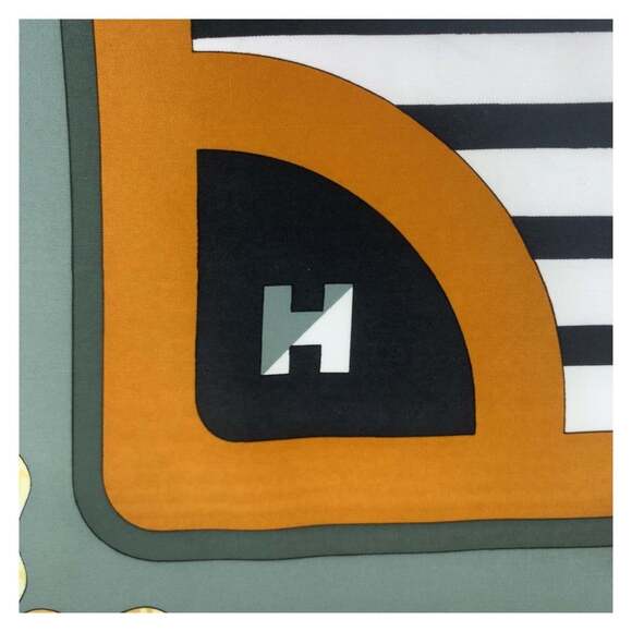 HERMES Black Silk Scarf - Picture 8 of 8